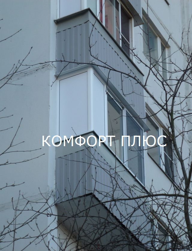 Балкон П-3 из алюминиевого профиля KRAUSS